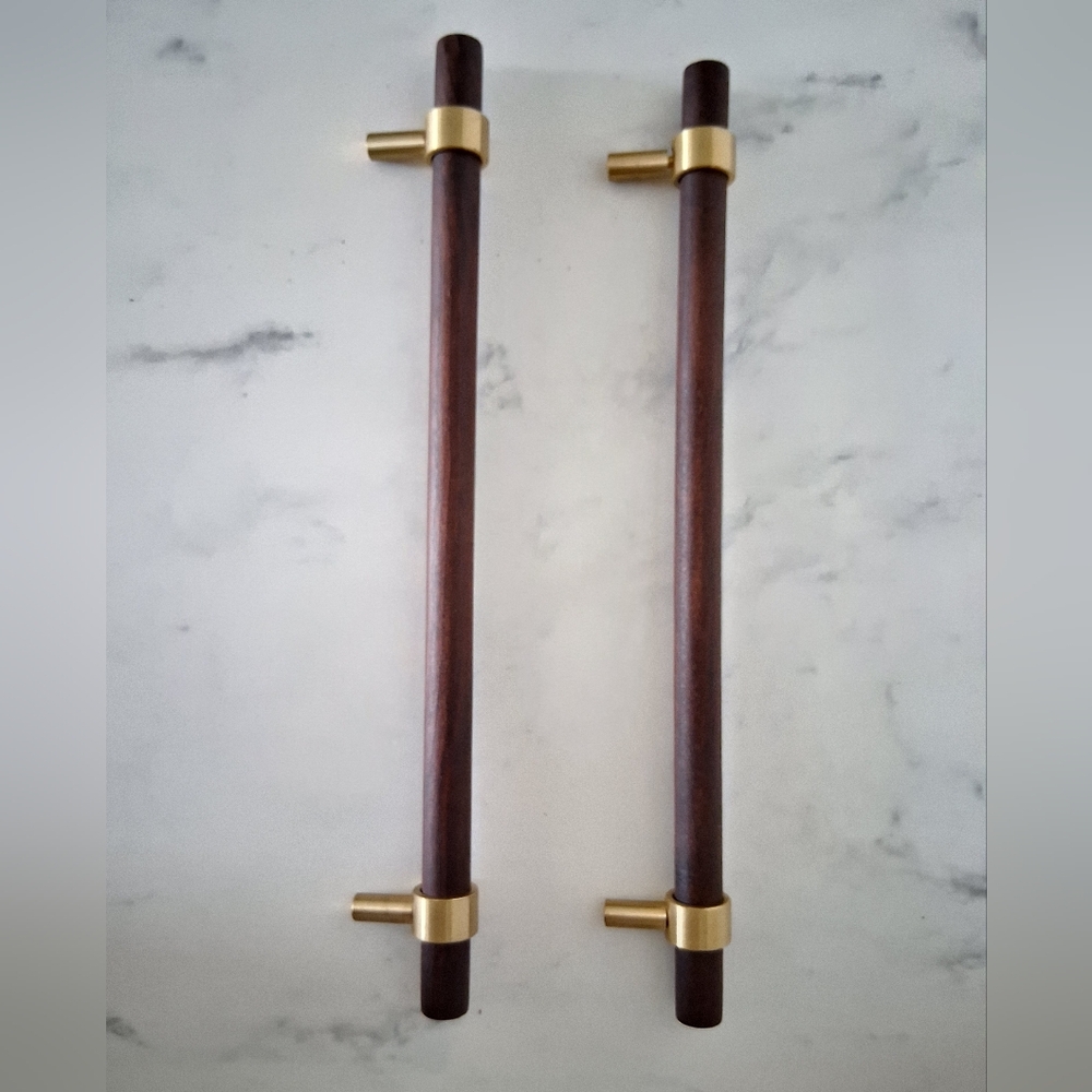 Brass And Wooden Pull Handles